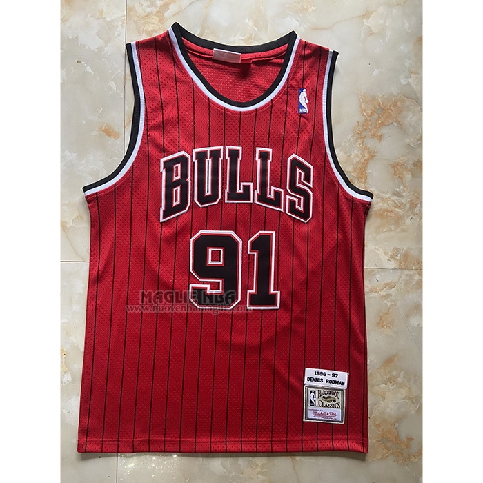 Maglia
 Dennis Rodman NO 91 Chicago Bulls Mitchell & Ness 1996-97 Rosso
